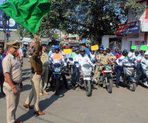 BERHAMPUR POLICE ORGANISE BIKE RALLY FOR TRAFFIC AWARENESS