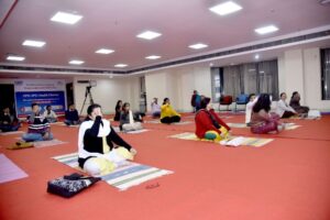Participants during Yoga Session