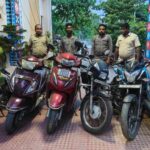 Two arrested for two-wheeler thefts; six  Stolen vehicles seized in Berhampur by Baidyanathpur Police