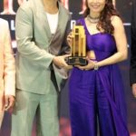 Actor & Producer Nikita Rawal Honoured by Varun Dhawan at Award Function