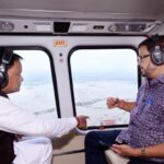 CM Mohan Majhi Conducts Aerial Survey of Cyclone Arnab-Hit Ganjam