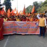 Anganwadi workers stage massive protest in Rayagada, submit charter of demands to collector